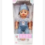 Lalka Baby niemowlę w niebieskim kombinezonie