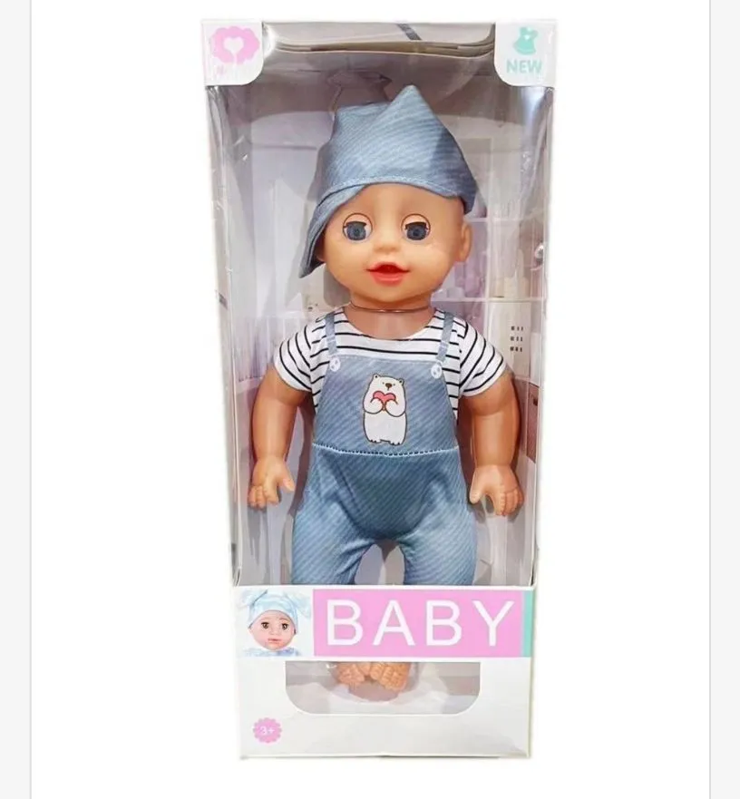 Lalka Baby niemowlę w niebieskim kombinezonie