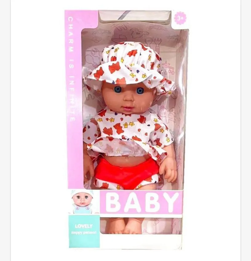 Lalka Baby Lovely z kapeluszem i ubrankiem