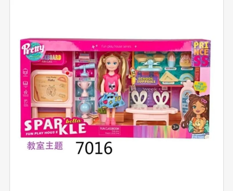 Zabawka lalka Sparkle Bella z Fun Classroom zestaw