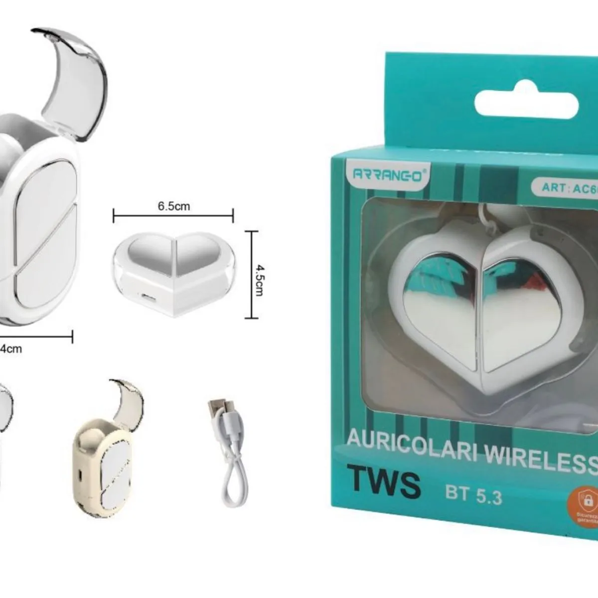 Słuchawki bezprzewodowe TWS AURICOLAR WIRELESS BT5.3