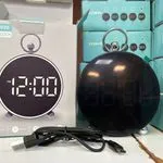 Zegar LED Budzik GH8025 Czarny na Baterie & USB