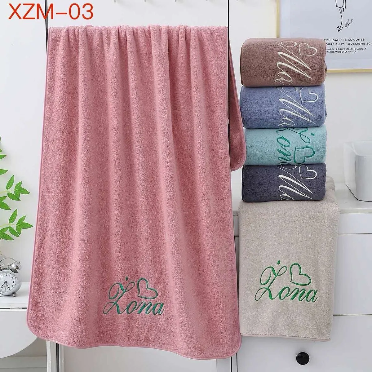 Ręczniki Mikrofibra 70x140 Kona z haftem
