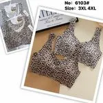 Biustonosz damski bezszwowy 3XL 4XL wzór leopard Maison d'Amour