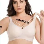 Biustonosz damski Magnolia XL-5XL beżowy/czarny/zielony
