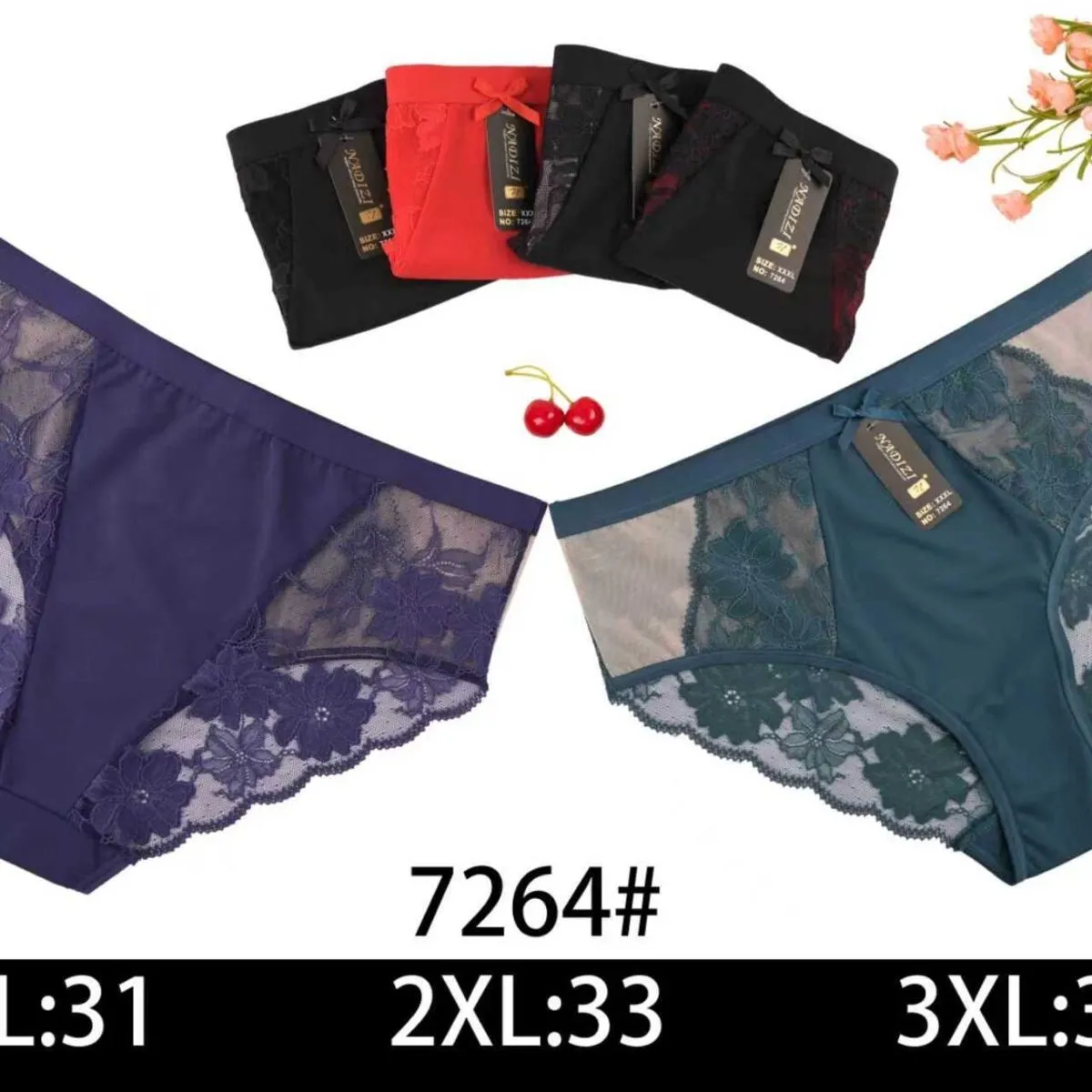 Majtki damskie XL:31 2XL:33 3XL:35 model 7264