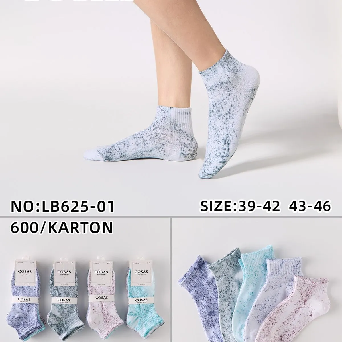Skarpetki męskie Cosasass ankle, rozmiary 39-42/43-46