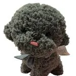 Maskotka pluszowa pies rasy Bichon szary