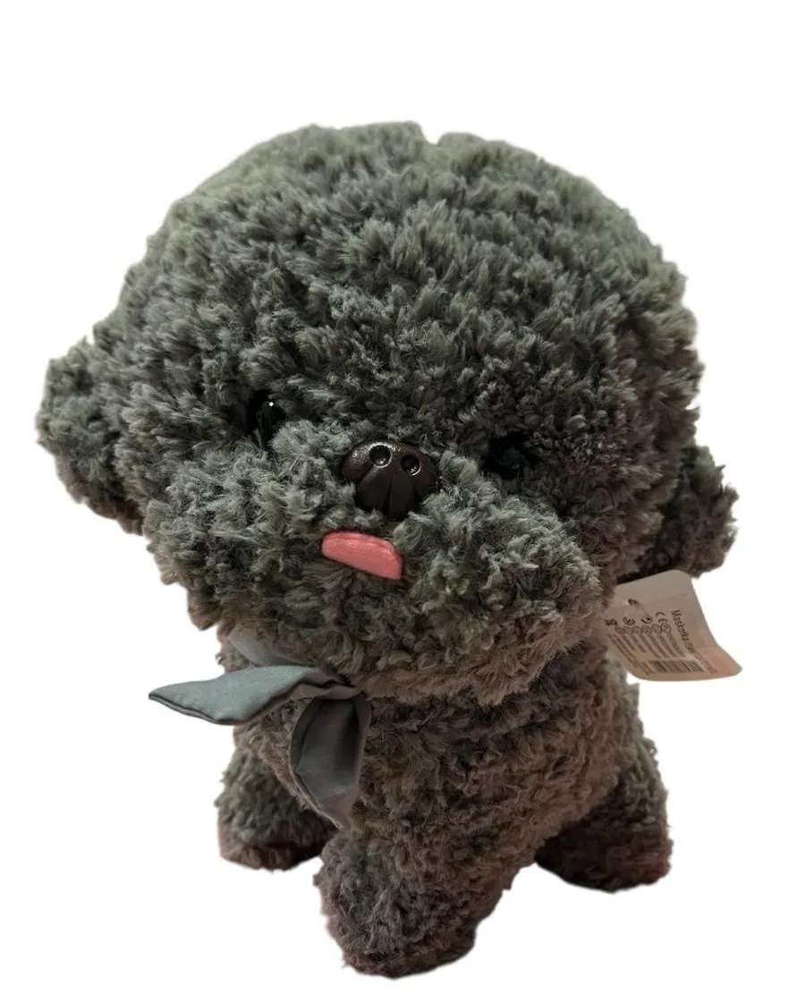 Maskotka pluszowa pies rasy Bichon szary