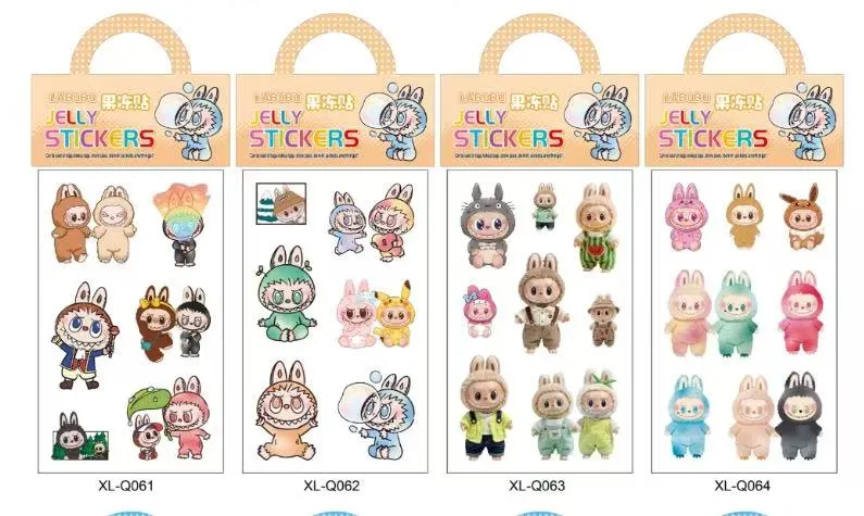 Zabawki Naklejki Labubu JELLY STICKERS XL 12 szt/opak.