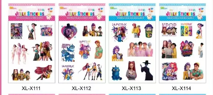 Zabawki Naklejki Kpop Jelly Stickers XL-111 do XL-114