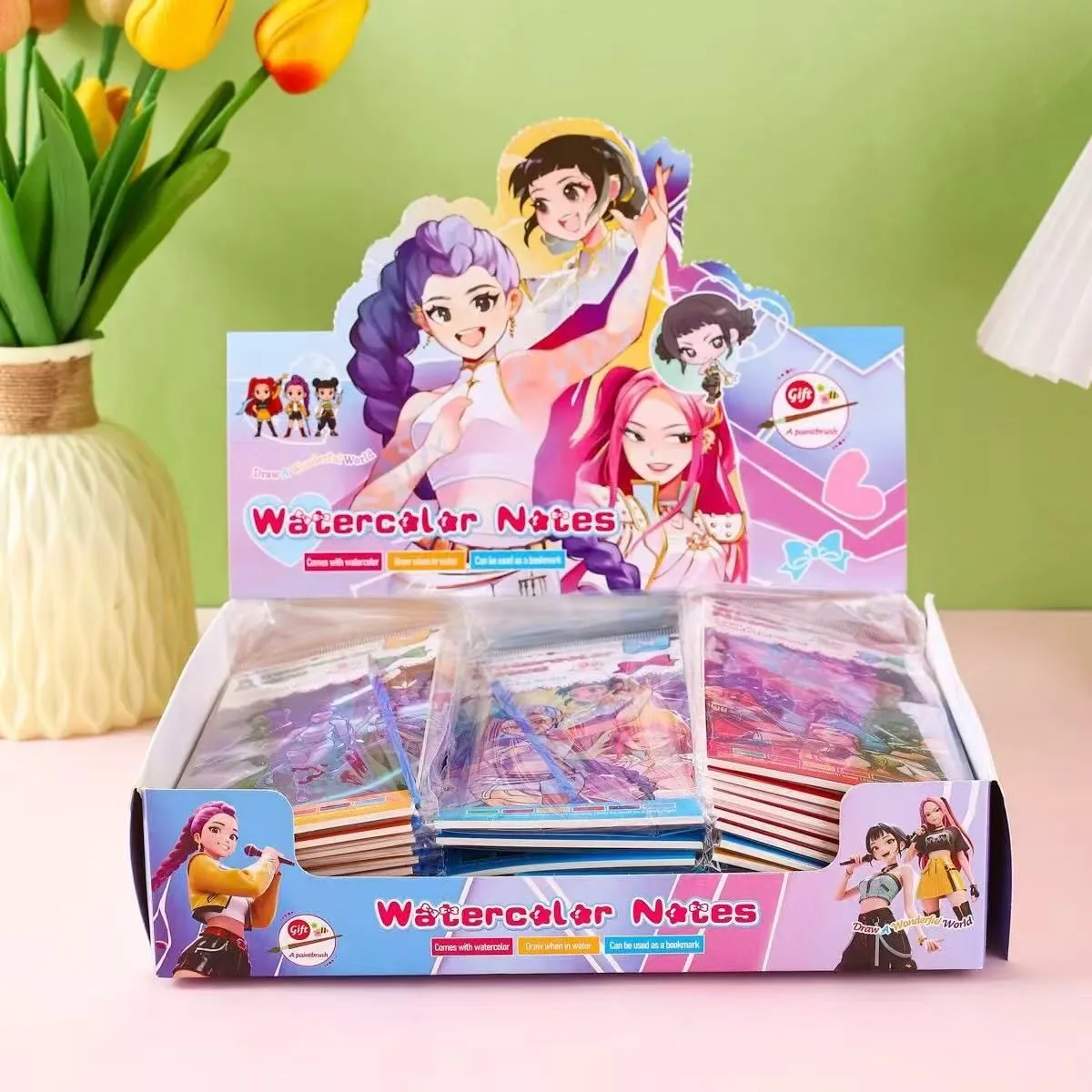 Zabawki Watercolor Notes - mini notesy z postaciami anime
