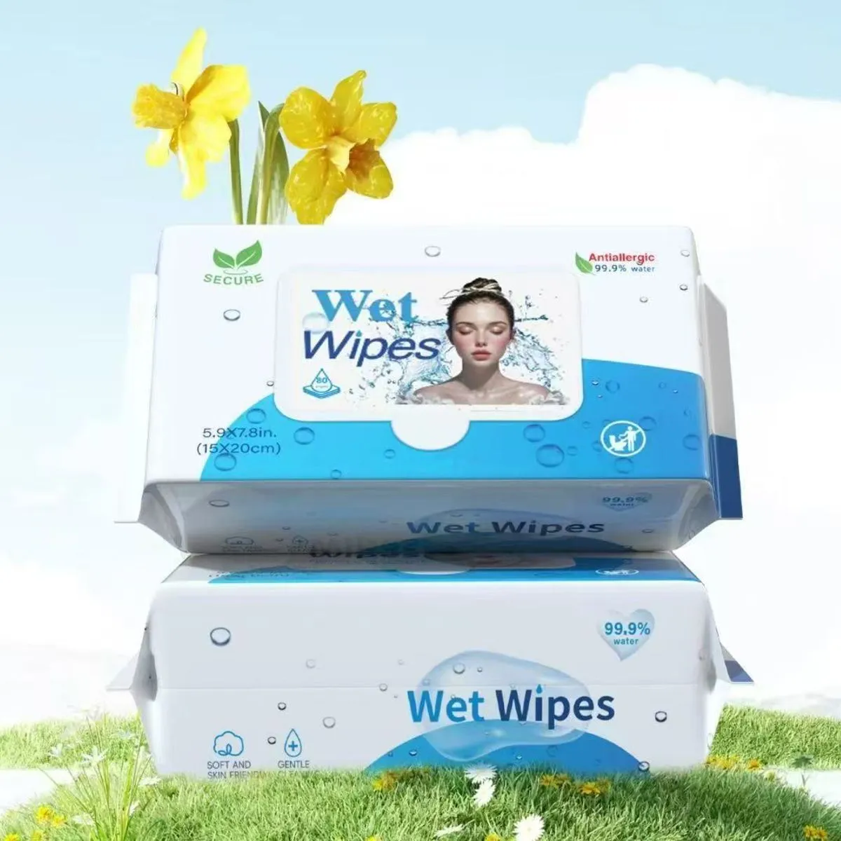 Chusteczki Nawilżane Wet Wipes Antyalergiczne 99%