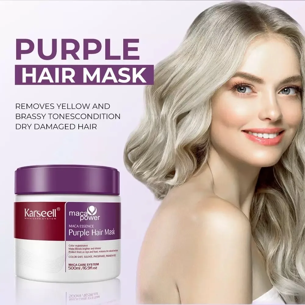 Maska do włosów Purple Hair Mask Kasell 500ml