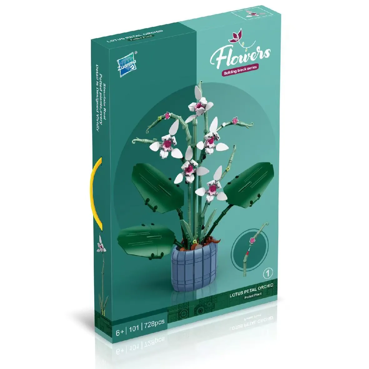 Zestaw klocków LEGO Flowers Lotus Pearl Orchid 672 pcs