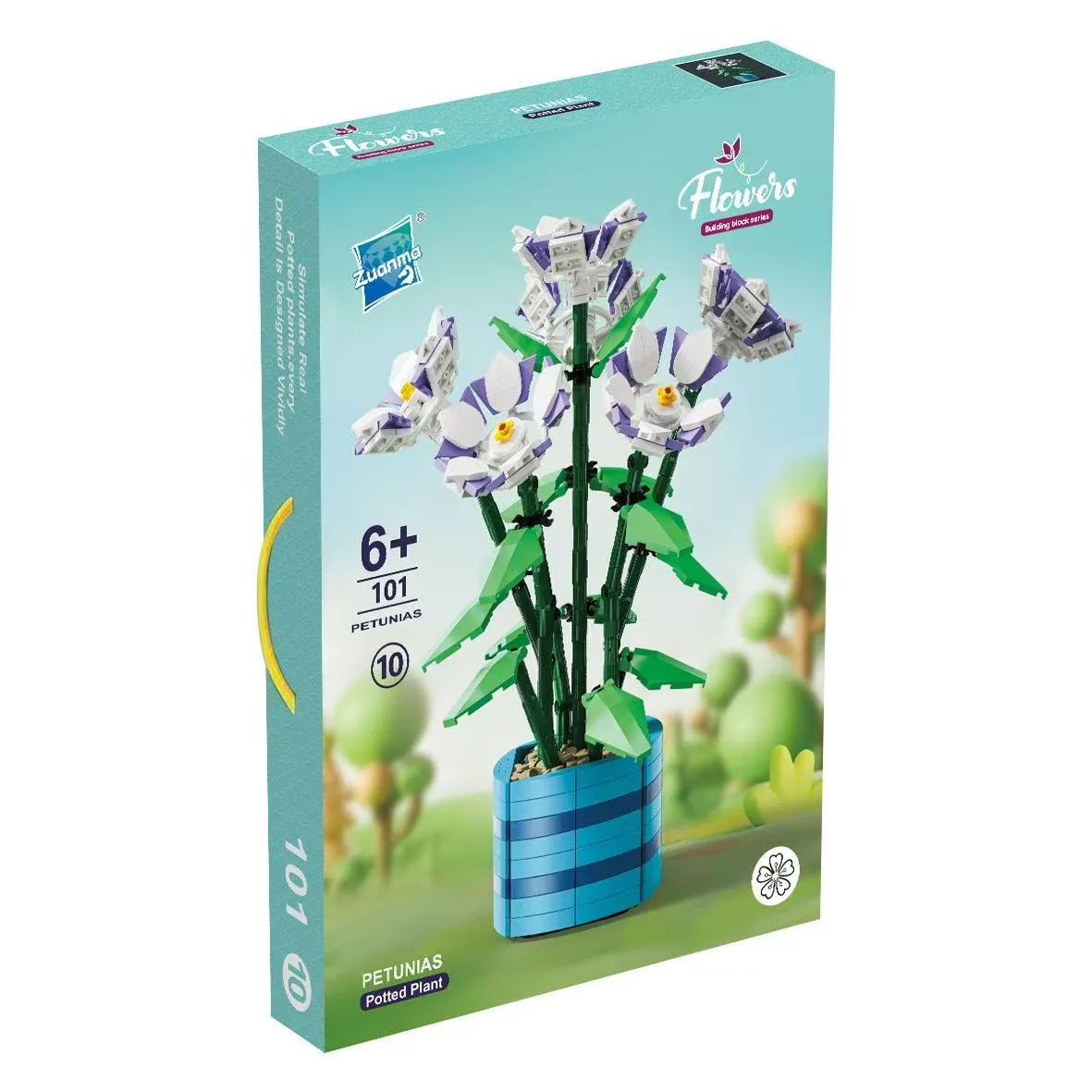 Zestaw klocków Flowers Petunias 107 elementów 6+