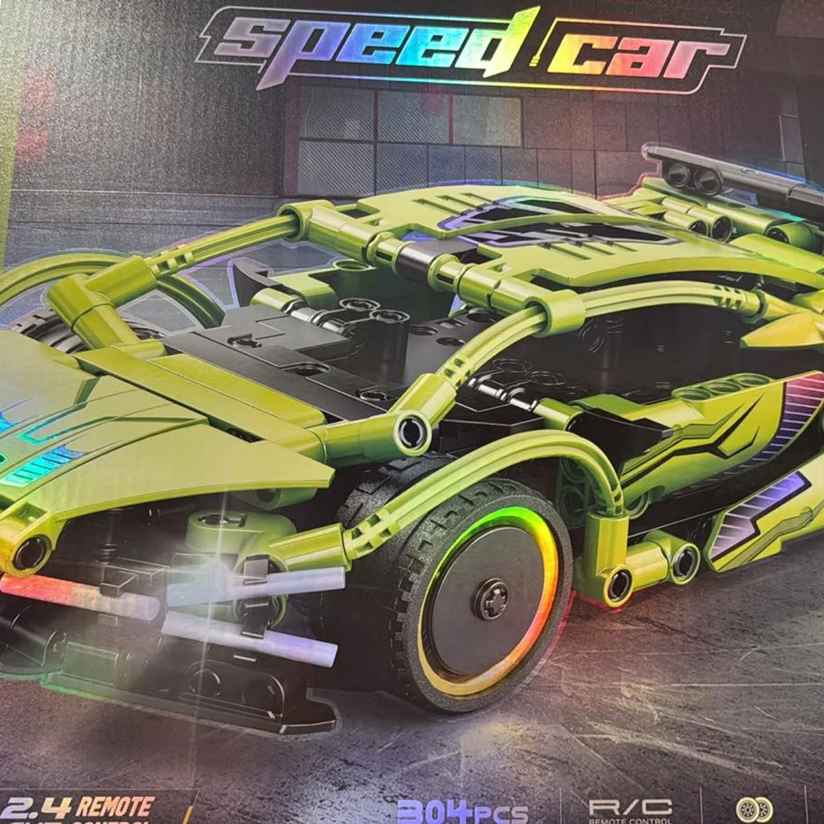Zestaw klocków Speed Car zielony model RC