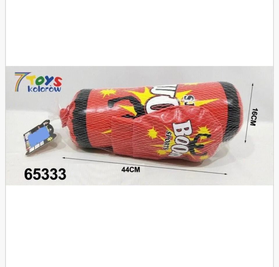 Zestaw Bokserski dla Dzieci 44x16cm Worek i Rękawice Boom Sports