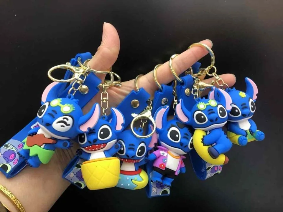 Brelok do Kluczy Stitch 3D Silikonowy z Paskiem - Mix Wzorów