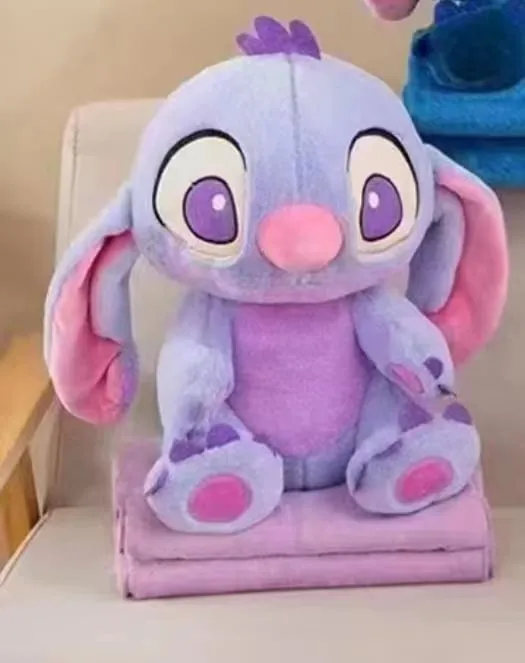 Maskotka na Kocyk Fioletowy Stitch Zestaw 2w1