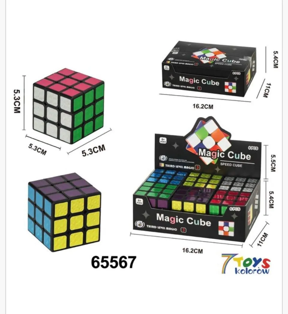 Kostka Rubika 3x3x3 Magic Cube 5,3cm - Zabawka Logiczna