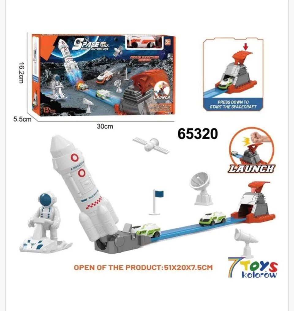 Zabawka Ścieżka Kosmiczna Space Track Rakieta 13 el.