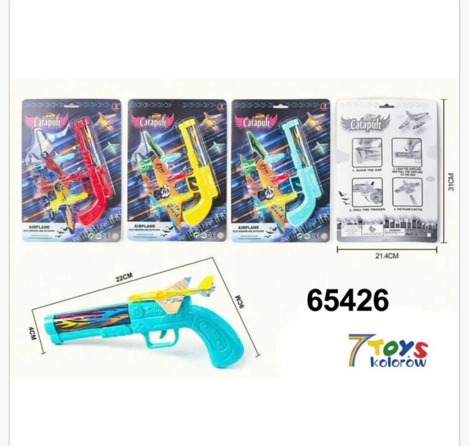 Pistolety Zabawkowe Wyrzutnie Samolotów Catapult 22cm 12szt