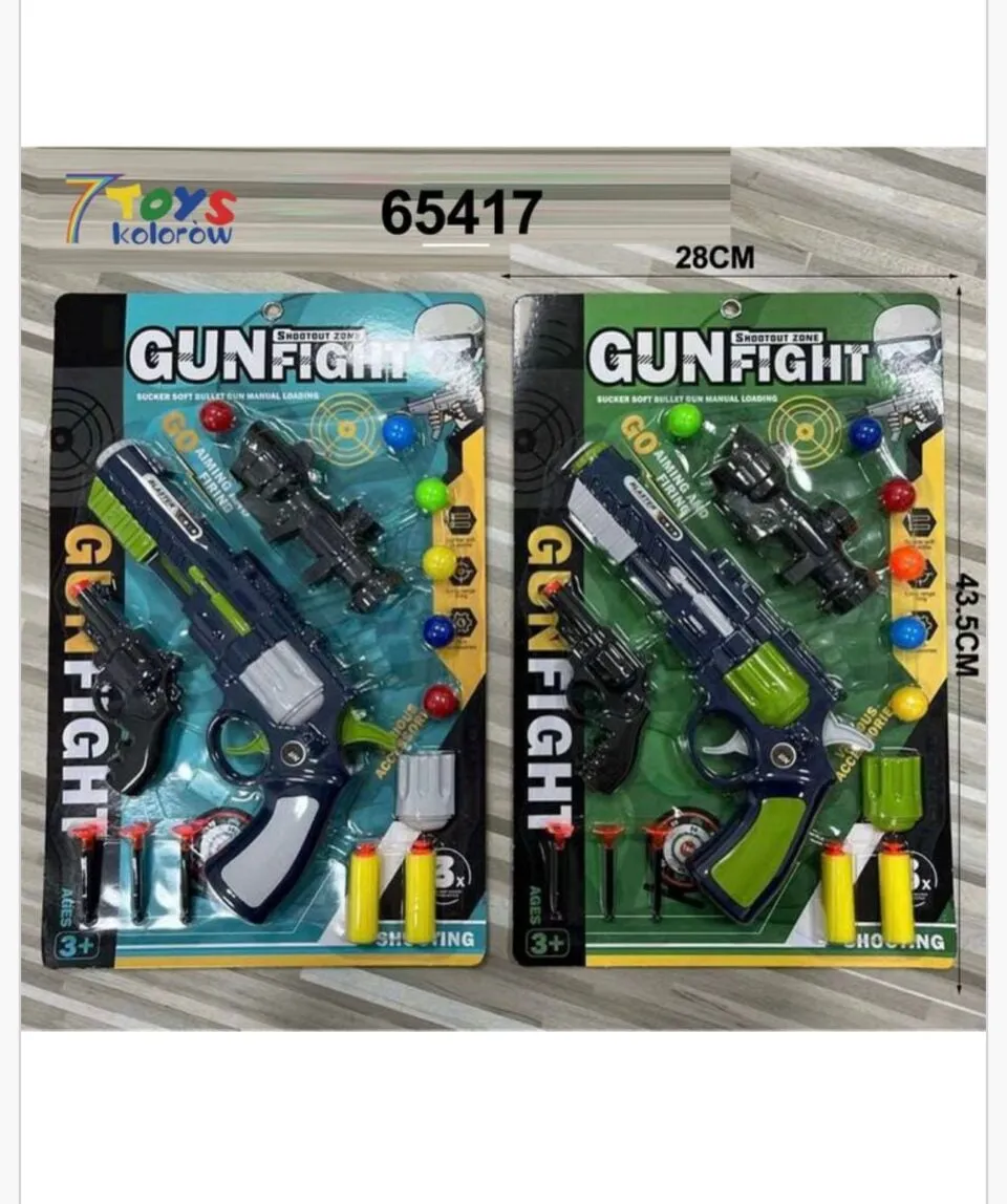 Zestaw do Strzelania Gun Fight 43,5cm Pistolety i Akcesoria Mix