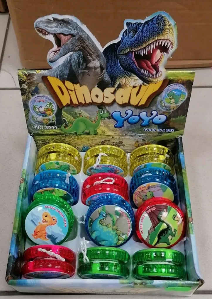 Zabawki YOYO Dinosaur - Kolorowe Jojo z Dinozaurami, 12 szt.