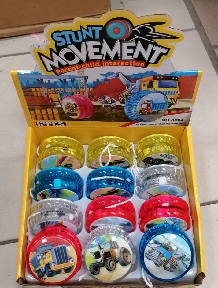 Zabawki YOYO Stunt Movement - Pojazdy Budowlane, 12 szt.