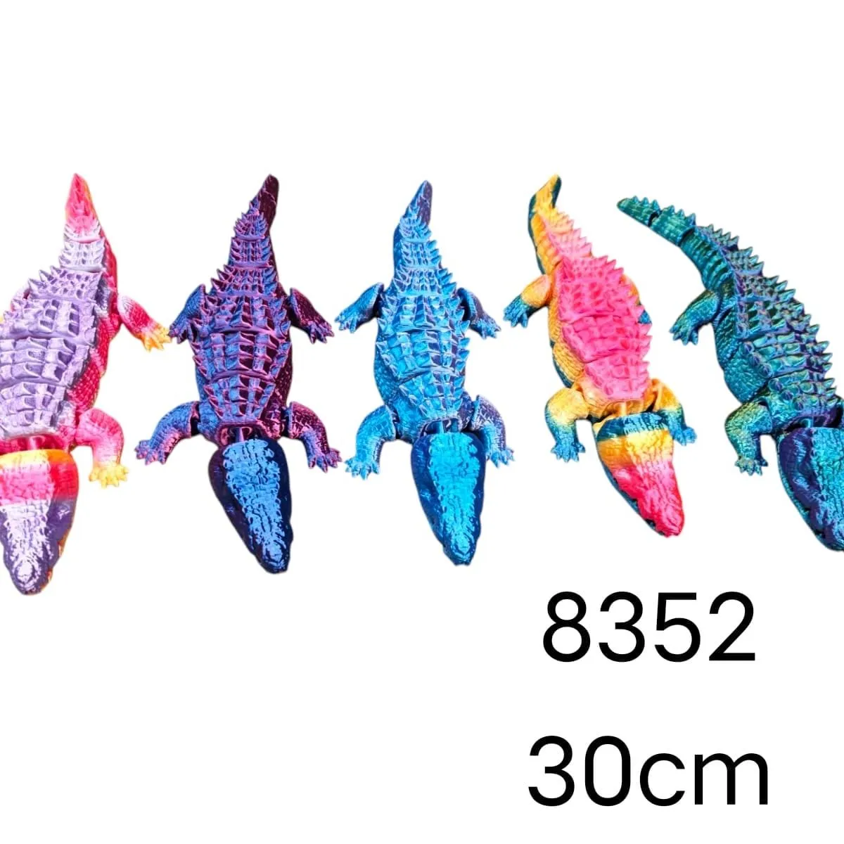 Krokodyl Przegubowy 3D 30cm - Ruchoma Figurka Mix Kolorów