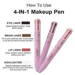 Długopis do makijażu 4w1 eyeliner brwi usta highlighter