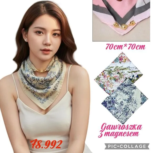 Chusta Damska z Magnesem 70cm x 70cm