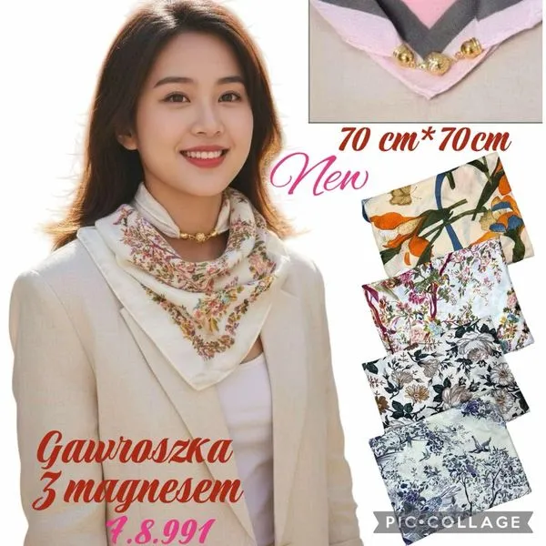 Chusta Damska z Magnesem 70cm x 70cm