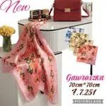 Chusta Damska Gawroszka 70cm x 70cm Różowa Kwiatowa