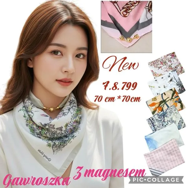 Chusta Damska z Magnesem 70 cm x 70 cm