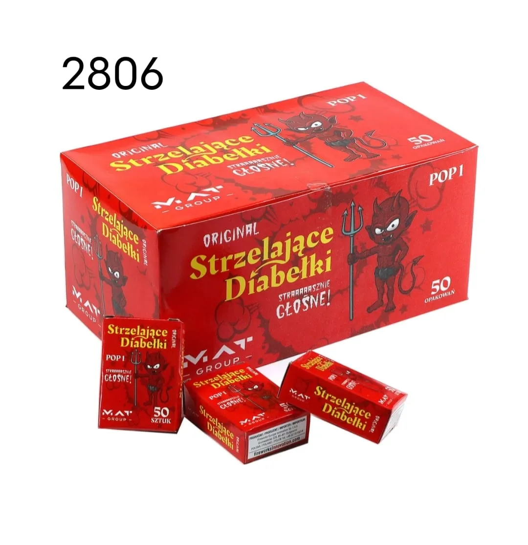 Diabełki Strzelające MAT GLOŚNE 50 szt