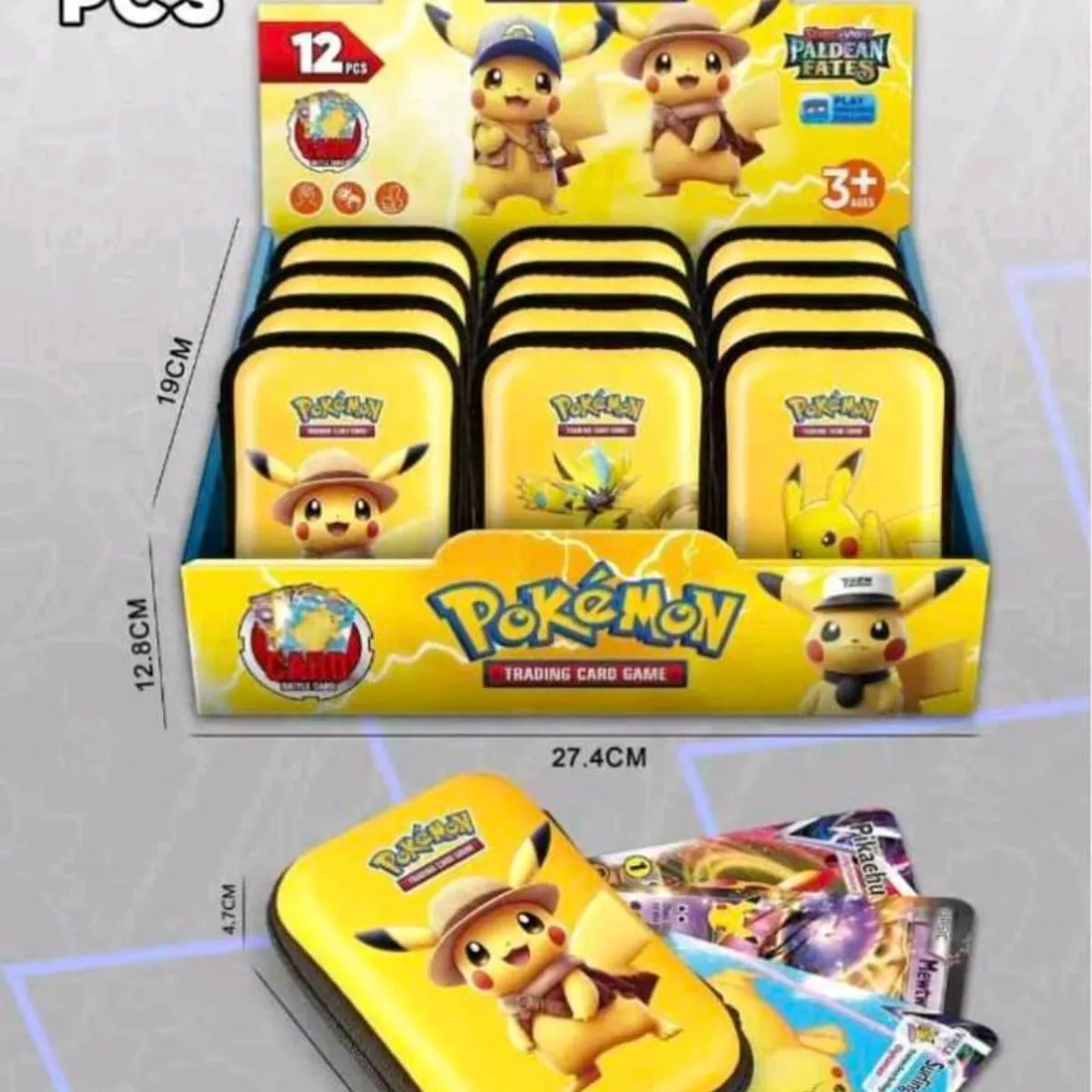 Karty Pokémon Trading Card 12 szt + pudełko 6851