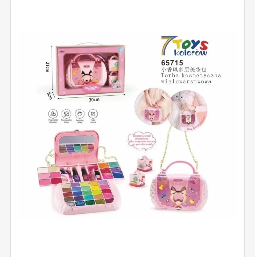 Zestaw kosmetyczki dla dzieci 7Toys 65715 różowa torba 30cm
