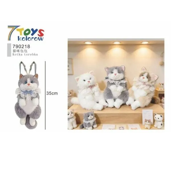 Plecak Maskotka Kotek 35cm 7TOYS 790218