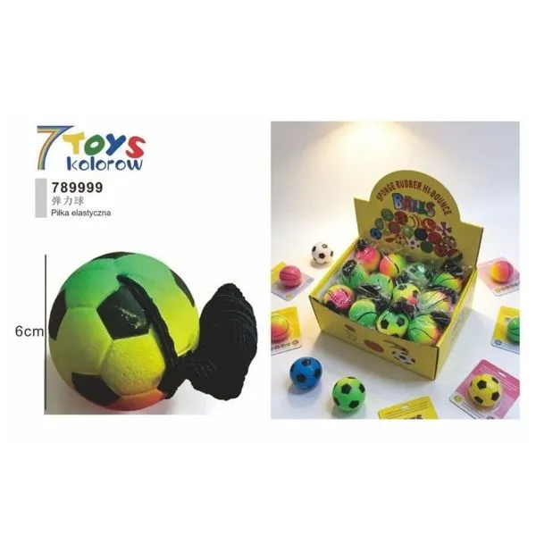 Piłka Kauczukowa 7Toys Średnica 6cm Zielono-Czarna