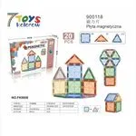 Klocki Magnetyczne 20 PCS Kolorowe 7 Toys