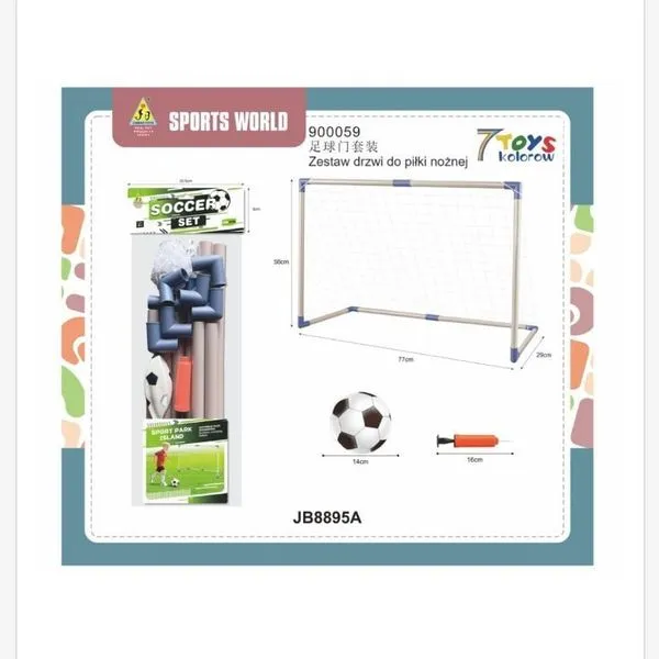 Zestaw do Piłki Nożnej Sports World bramka i piłka