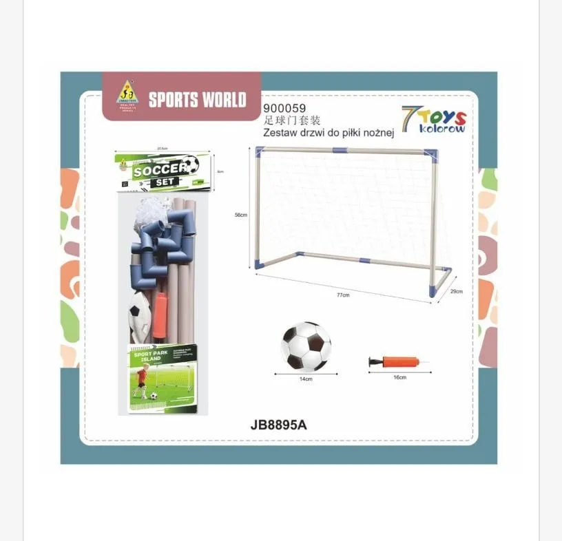 Zestaw do Piłki Nożnej Sports World bramka i piłka