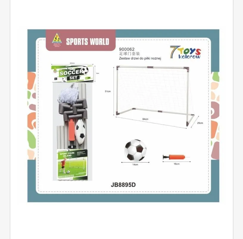 Zestaw do Piłki Nożnej Soccer Set z Bramką 60x30 cm