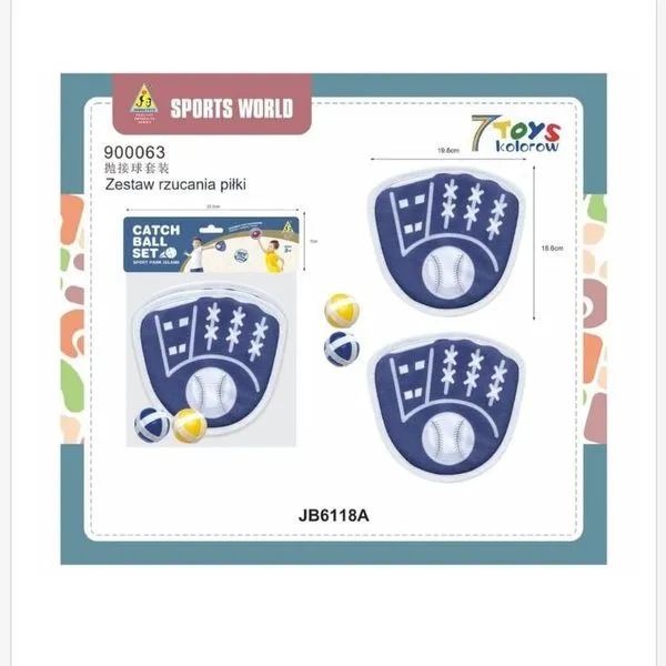 Zestaw Rzucania Piłki Catch Set Sports World