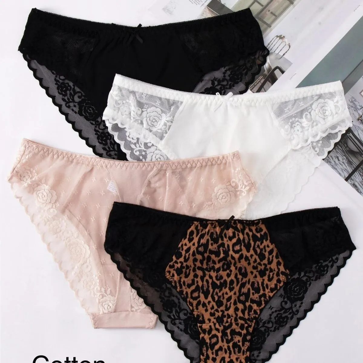 Majtki damskie Finella 4 szt. bawełniane S/M/L