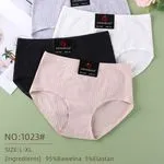 Majtki damskie szare rib S-L 95% bawełna 5% elastan