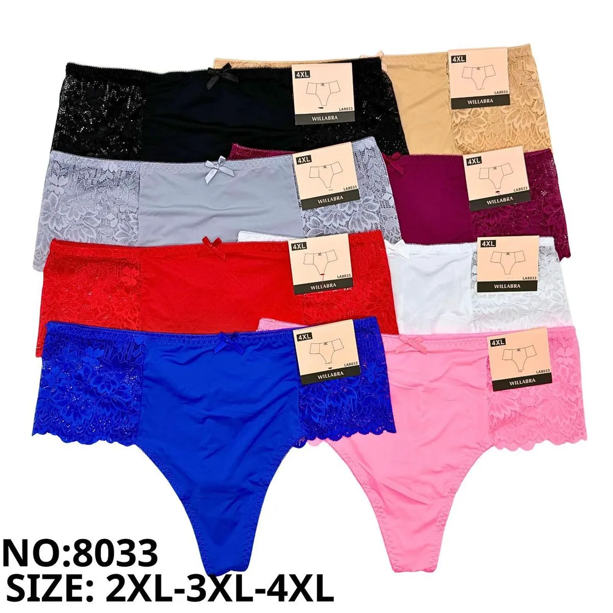 Majtki damskie koronkowe 2XL-4XL NO:8033