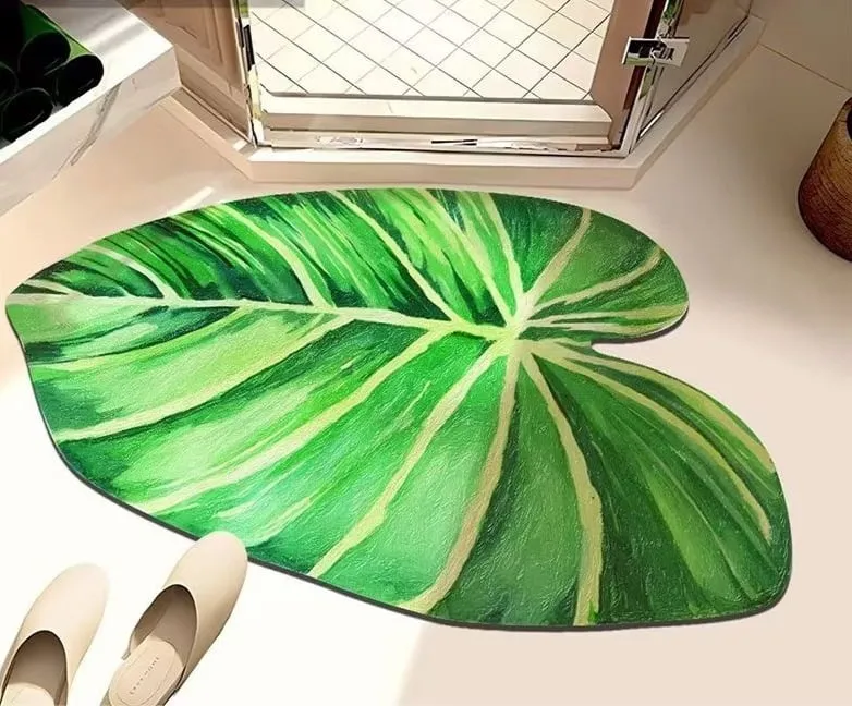 Dywany dekoracyjne liść monstery 60*90cm zielone 2szt